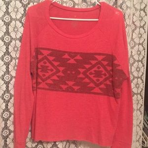 pink long sleeve sweater